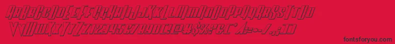 Vindicator3Dital Font – Black Fonts on Red Background