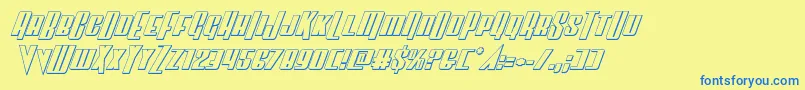 Подробнее о шрифте Vindicator3Dital Шрифт Vindicator3Dital – синие шрифты на жёлтом фоне