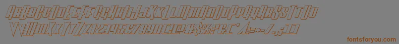 Шрифт Vindicator3Dital – коричневые шрифты на сером фоне