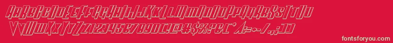 Vindicator3Dital Font – Green Fonts on Red Background