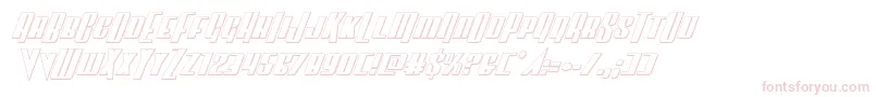 Fonte Vindicator3Dital – fontes rosa em um fundo branco