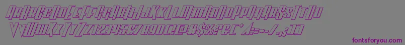 Vindicator3Dital Font – Purple Fonts on Gray Background