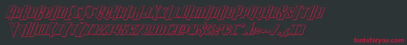 Vindicator3Dital Font – Red Fonts on Black Background
