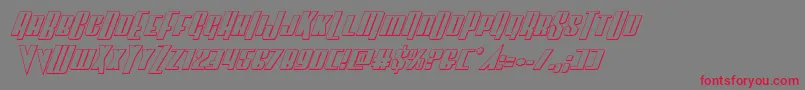 Vindicator3Dital Font – Red Fonts on Gray Background
