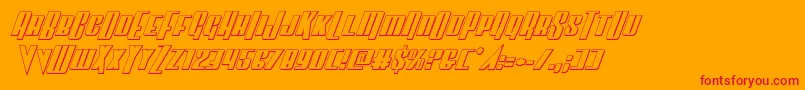 Vindicator3Ditalフォントについての詳細 フォントVindicator3Dital – オレンジの背景に赤い文字