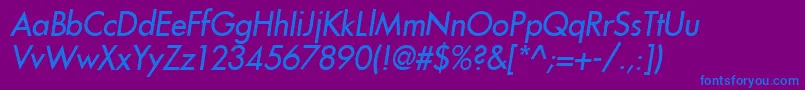 fuente IntrepidItalic – Fuentes Azules Sobre Fondo Morado