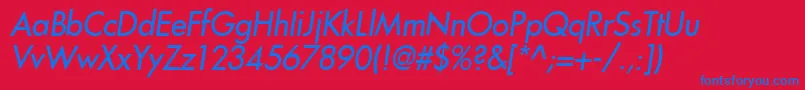 IntrepidItalic Font – Blue Fonts on Red Background