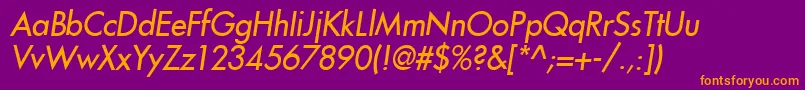 IntrepidItalic Font – Orange Fonts on Purple Background