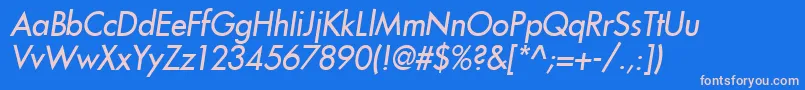 IntrepidItalic Font – Pink Fonts on Blue Background