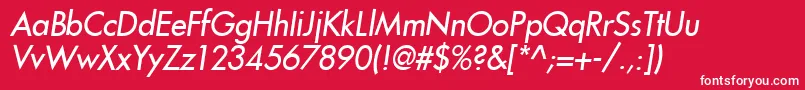 IntrepidItalic Font – White Fonts on Red Background