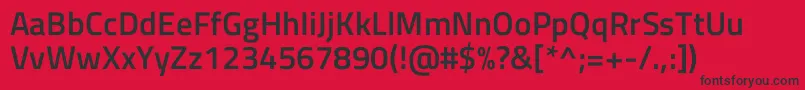 フォントTitilliumwebSemibold – 赤い背景に黒い文字