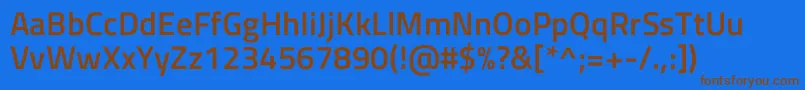 TitilliumwebSemibold Font – Brown Fonts on Blue Background