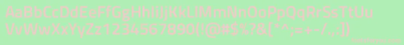 TitilliumwebSemibold Font – Pink Fonts on Green Background