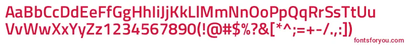 フォントTitilliumwebSemibold – 白い背景に赤い文字