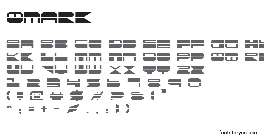 A fonte Qmark – alfabeto, números, caracteres especiais