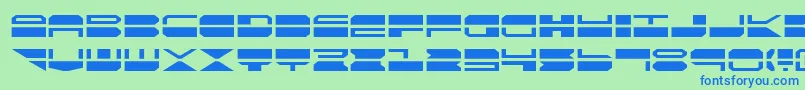 Qmark Font – Blue Fonts on Green Background