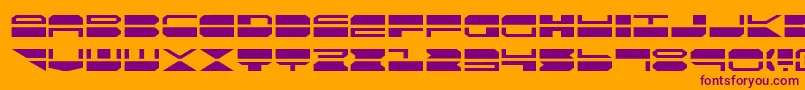 Qmark Font – Purple Fonts on Orange Background