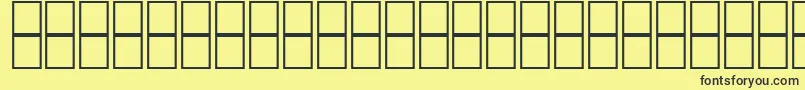 Mathsymbols2-fontti – mustat fontit keltaisella taustalla