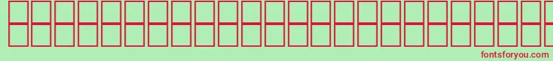 Police Mathsymbols2 – polices rouges sur fond vert