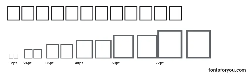 Размеры шрифта Mathsymbols2