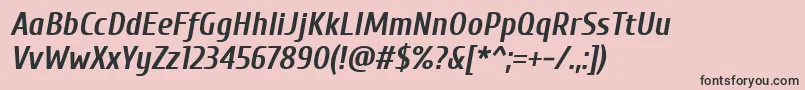 CuprumBoldItalic Font – Black Fonts on Pink Background