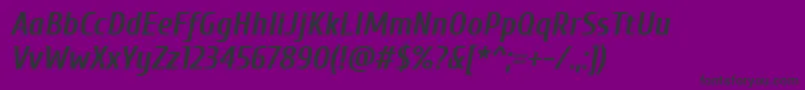 CuprumBoldItalic Font – Black Fonts on Purple Background