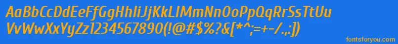 fuente CuprumBoldItalic – Fuentes Naranjas Sobre Fondo Azul