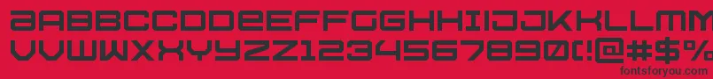 Fonte Ussdallaslight – fontes pretas em um fundo vermelho