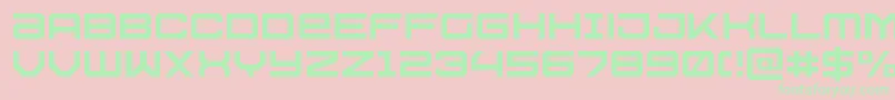 Ussdallaslight Font – Green Fonts on Pink Background