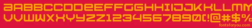 Ussdallaslight Font – Orange Fonts on Red Background