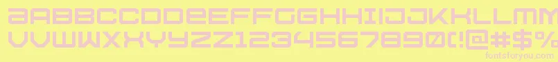 Шрифт Ussdallaslight – розовые шрифты на жёлтом фоне