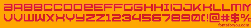 Ussdallaslight Font – Red Fonts on Orange Background