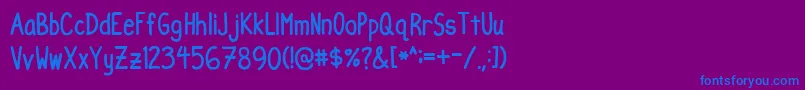 Milkrun Font – Blue Fonts on Purple Background