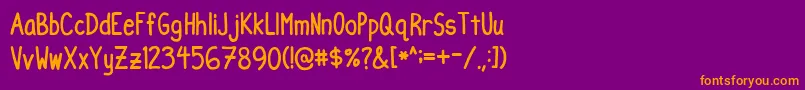 Milkrun Font – Orange Fonts on Purple Background