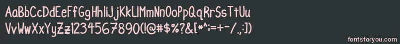 フォントMilkrun – 黒い背景にピンクのフォント