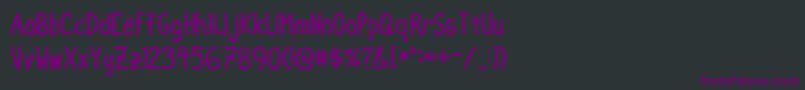 フォントMilkrun – 黒い背景に紫のフォント