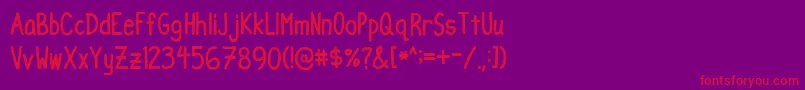 Milkrun Font – Red Fonts on Purple Background