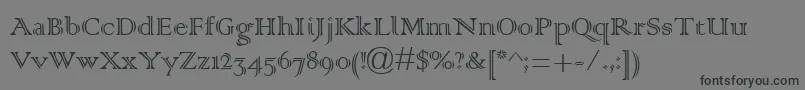 Шрифт ColonnaMt – чёрные шрифты на сером фоне
