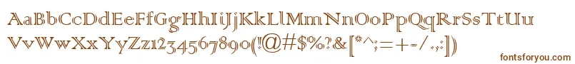 ColonnaMt-fontti – ruskeat fontit valkoisella taustalla