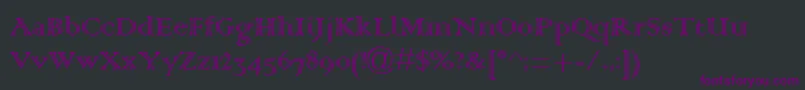 Шрифт ColonnaMt – фиолетовые шрифты на чёрном фоне