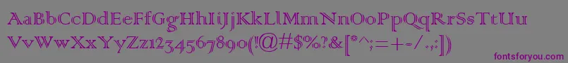 Шрифт ColonnaMt – фиолетовые шрифты на сером фоне