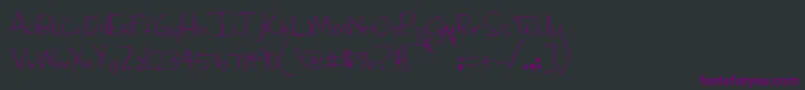 MtfHooRah Font – Purple Fonts on Black Background