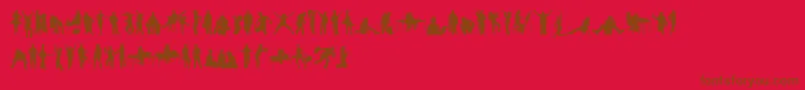 HumanSilhouettesFreeTwo Font – Brown Fonts on Red Background