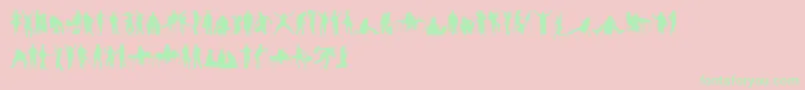HumanSilhouettesFreeTwo Font – Green Fonts on Pink Background