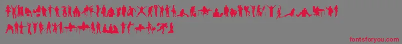 Police HumanSilhouettesFreeTwo – polices rouges sur fond gris