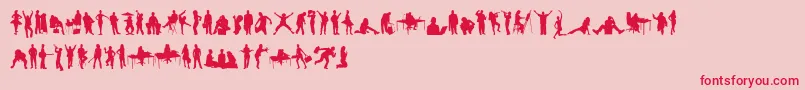 fuente HumanSilhouettesFreeTwo – Fuentes Rojas Sobre Fondo Rosa