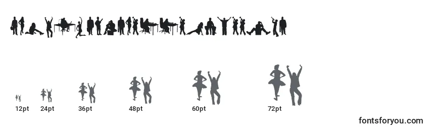 HumanSilhouettesFreeTwo Font Sizes