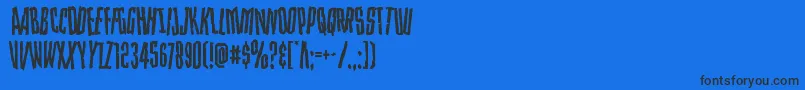 Strangerdangerdish Font – Black Fonts on Blue Background