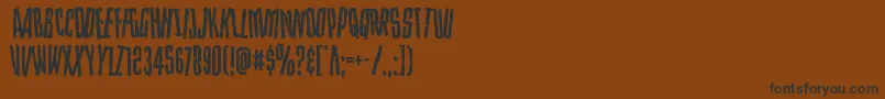 Strangerdangerdish Font – Black Fonts on Brown Background