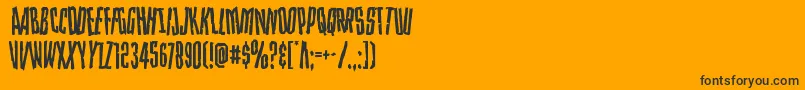 Strangerdangerdish Font – Black Fonts on Orange Background